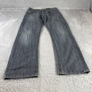 Wrangler Relaxed Straight Jeans Mens Size 30x30 Gray Denim Casual